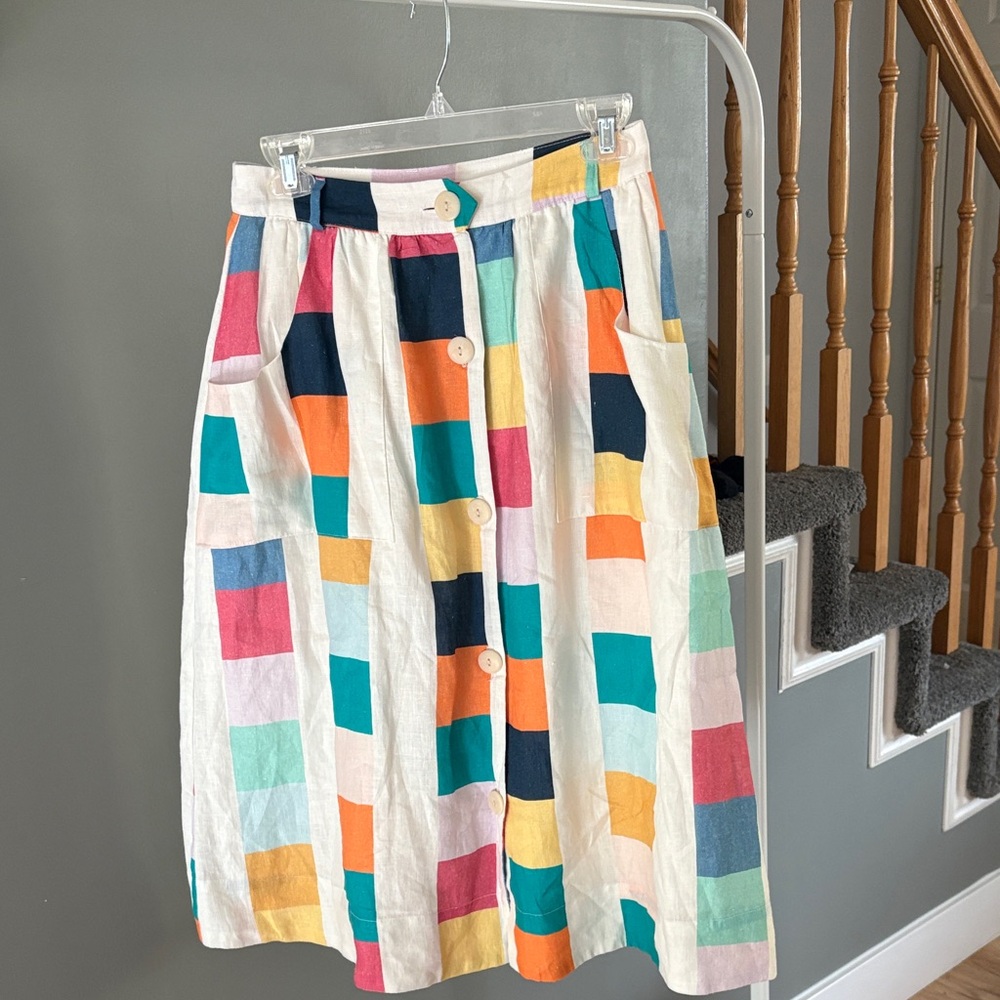 Anthropologie Corey Lynn Calter Petit Linen Skirt